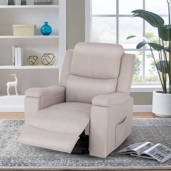 Mercury Row® Faux Leather Manual Recliner with Heat and Massage